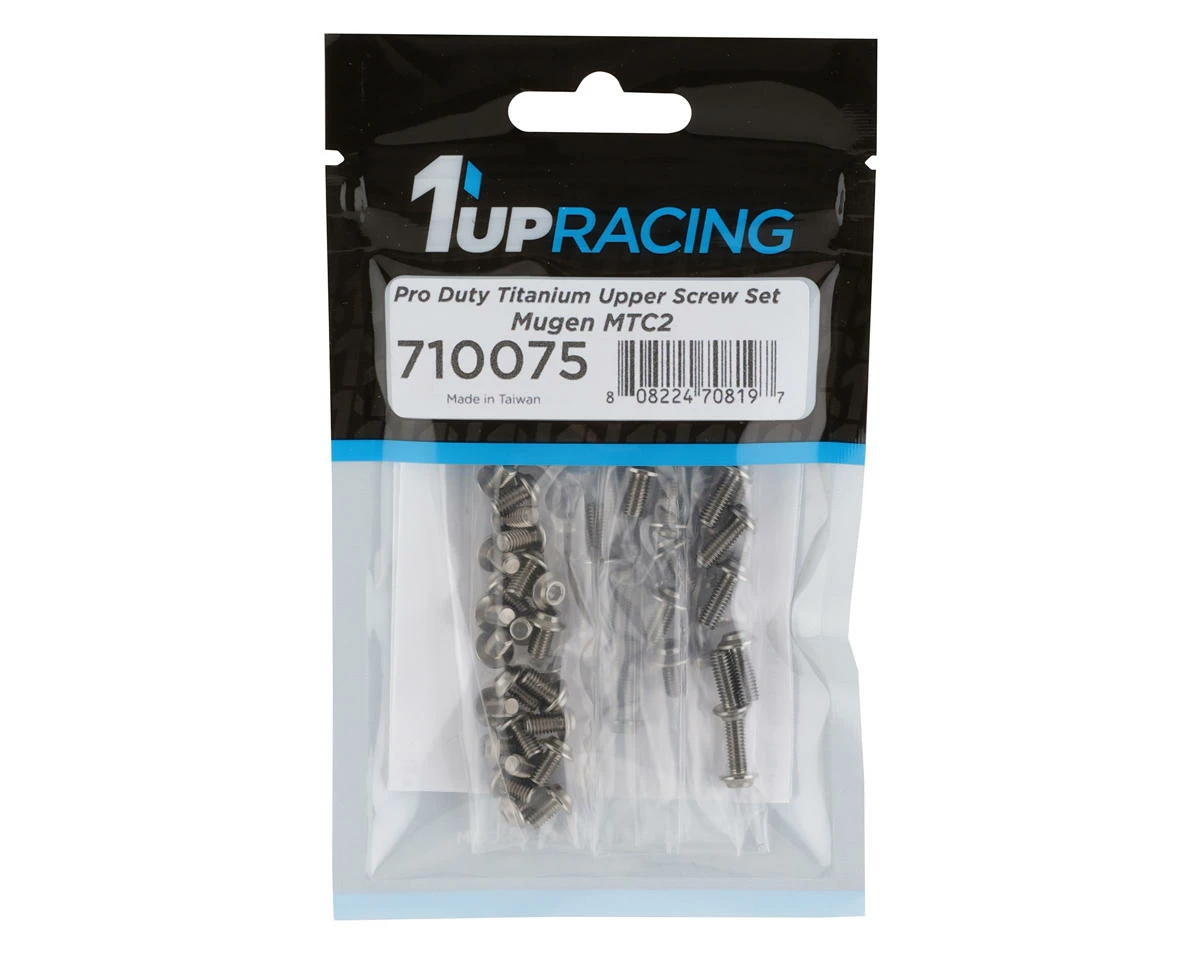 1UP Racing Mugen MTC2 Pro Duty Titanium Upper Screw Set - Image 2