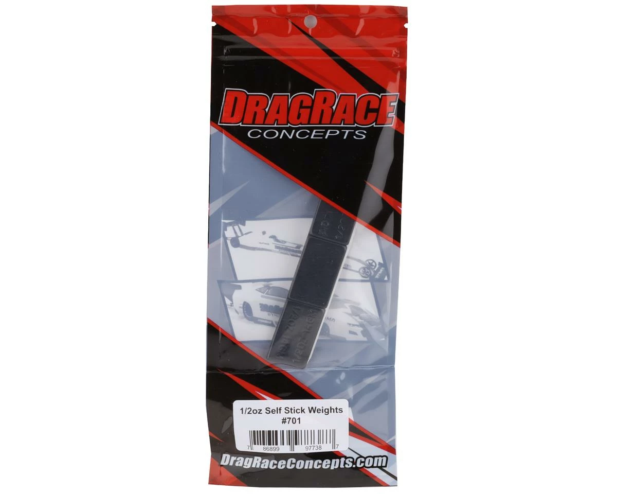 DragRace Concepts Self Stick Chassis Weights (Black) (4) (1/2oz) - Image 2