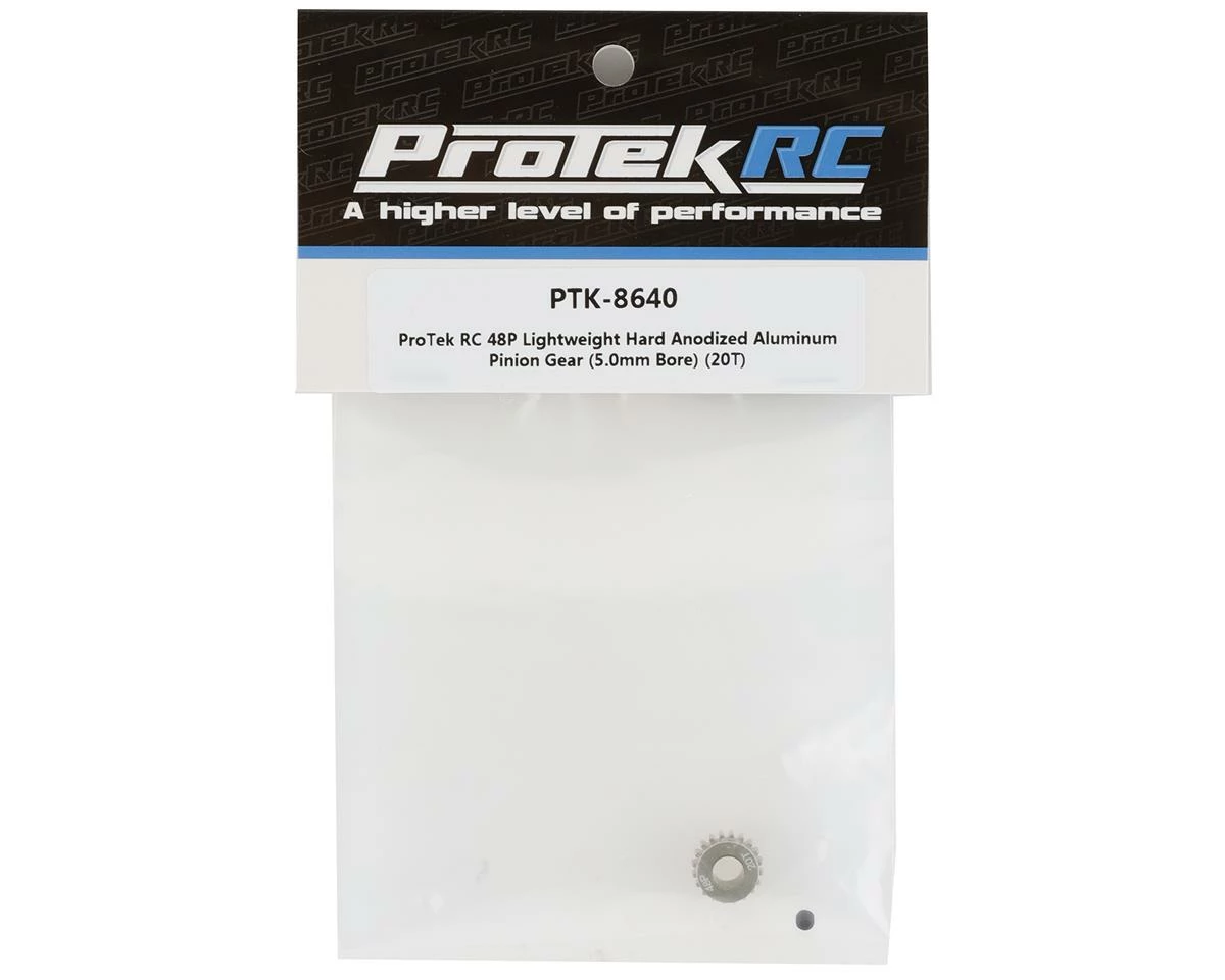 Protek RC 48P Lightweight Hard Anodized Aluminum Pinion Gear (5.0mm Bore) (20T) - Image 2