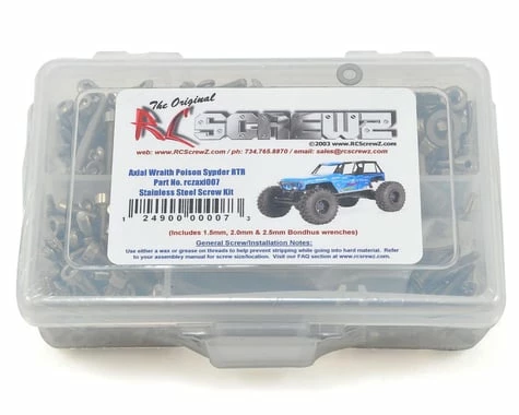 RC Screwz Axial Wraith Poison Spyder Stainless Steel Screw Kit