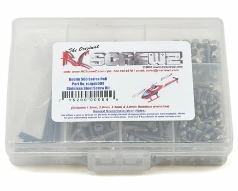 RC Screwz Goblin 500 Stainless Steel Screw Kit