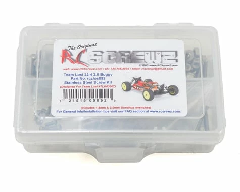 RC Screwz Team Losi 22-4 2.0 Stainless Steel Screw Kit