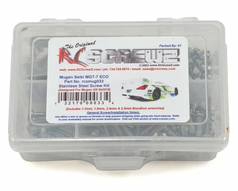 RC Screwz Mugen Seiki MGT7 ECO Stainless Screw Kit