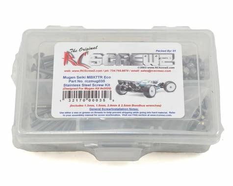 RC Screwz Mugen MBX7TR ECO 1/8th Truggy Stainless Screw Kit