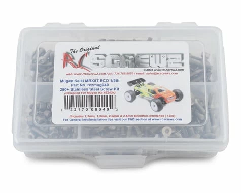 RC Screwz Mugen MBX8T ECO Stainless Steel Screw Kit