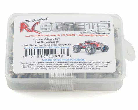 RC Screwz Traxxas E-Maxx EVX Stainless Steel Screw Kit