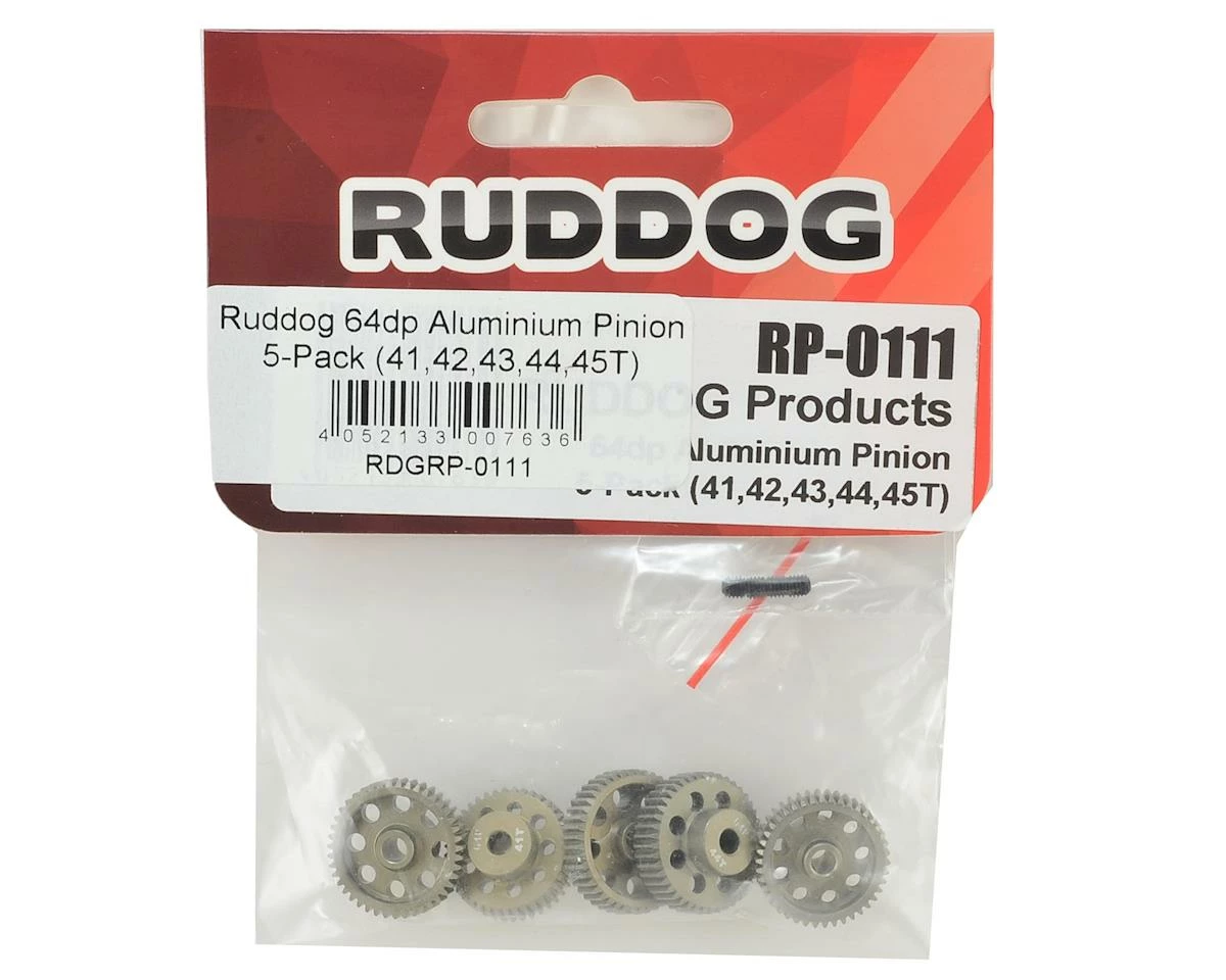 Ruddog 5-Pack 64P Aluminum Pinion Gear Pack (41,42,43,44,45T) - Image 2