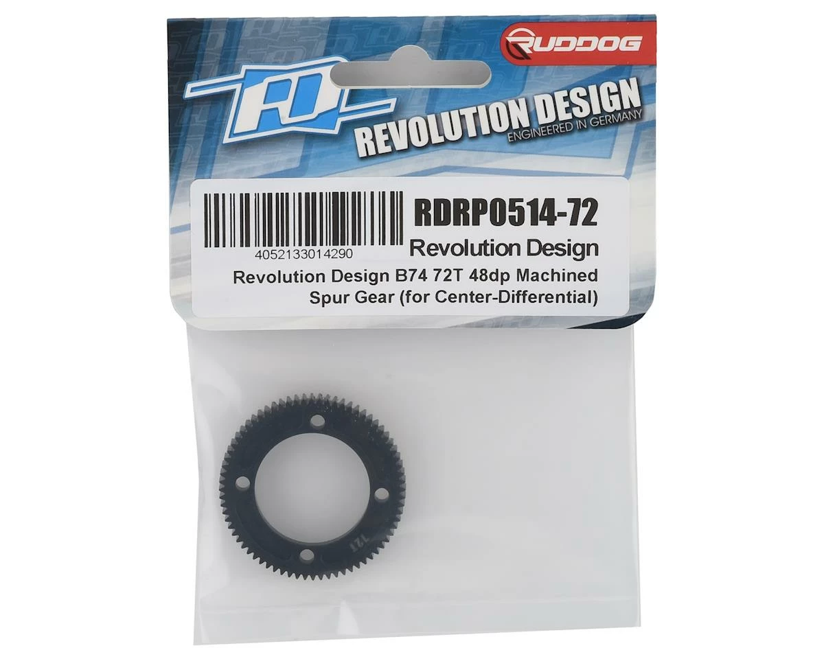 Revolution Design B74 48P Machined Spur Gear (Center-Differential) (72T) - Image 2