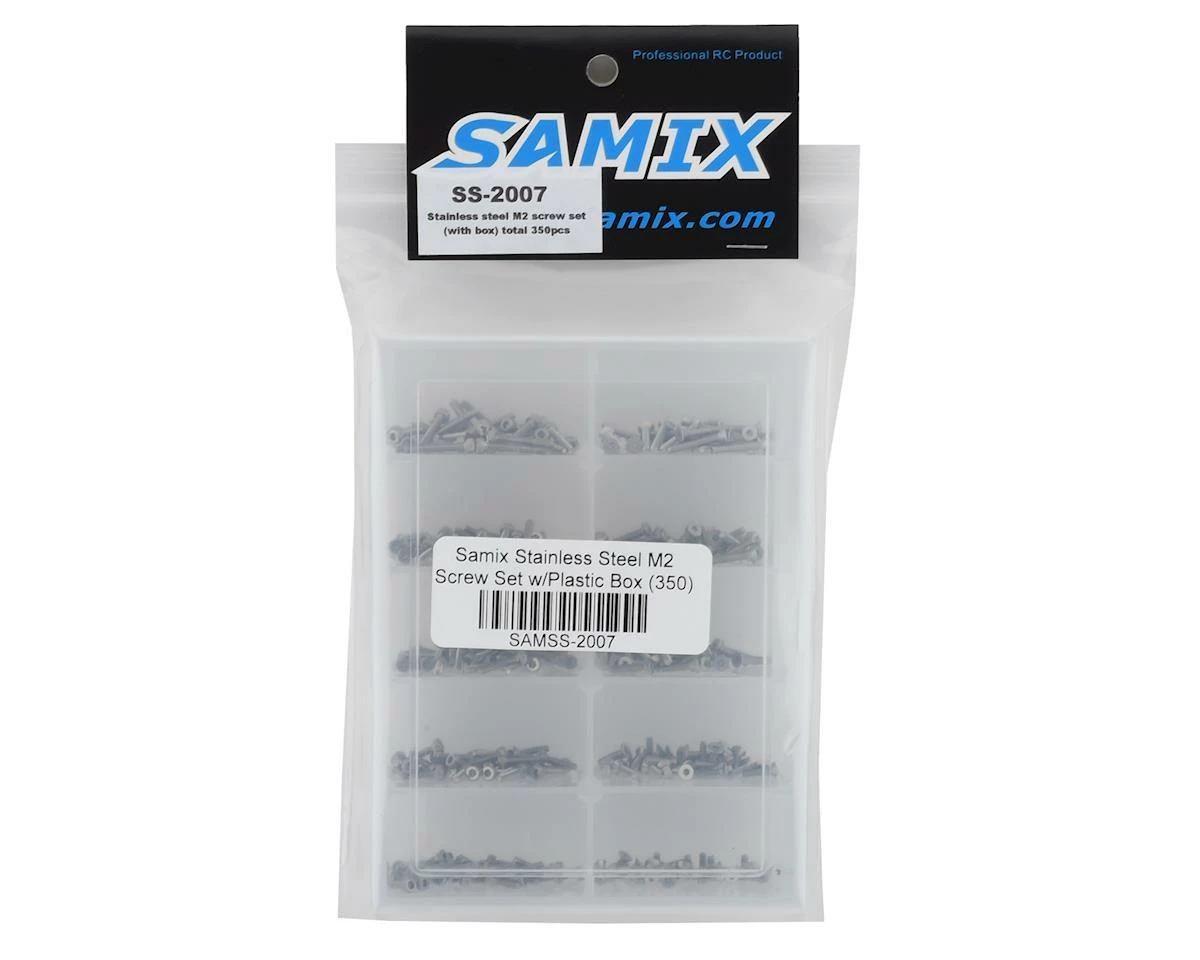 Samix Stainless Steel M2 Screw Set W/Plastic Box (350) - Image 2