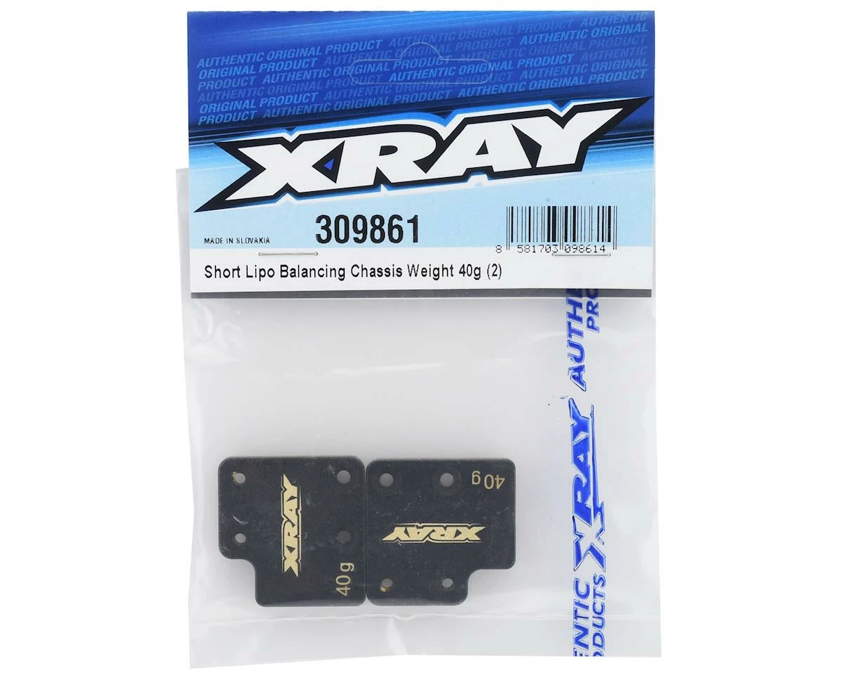 Xray T4'19 Short LiPo Balancing Chassis Weight (2) (40g) - Image 2