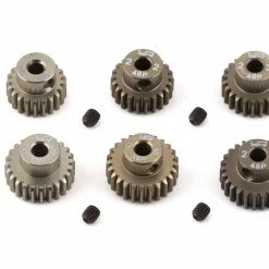 YEAH RACING Hard Coated 48P Aluminum Pinion Gear Set (21, 22, 23, 24, 25, 26T) (3.17mm Bore)