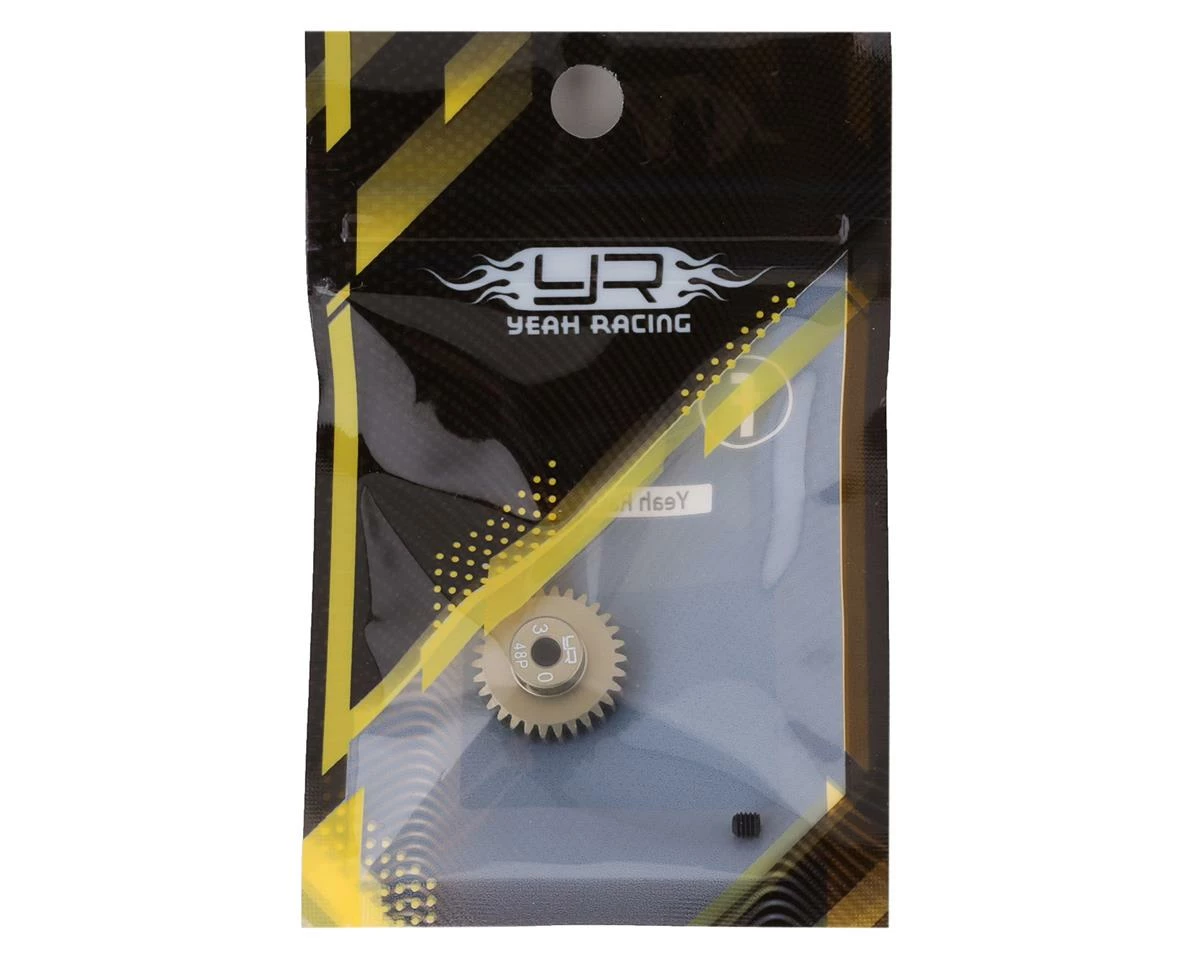YEAH RACING 48P Hard Coated Aluminum Pinion Gear (30T) - Image 2