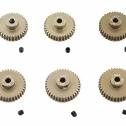 YEAH RACING Hard Coated 48P Aluminum Pinion Gear Set (33, 34, 35, 36, 37, 38T) (3.17mm Bore)