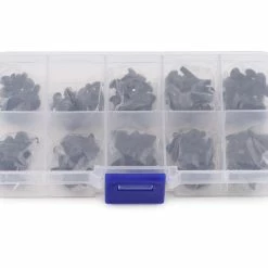 YEAH RACING 3mm Carbon Steel Screw Set W/Case (200) (Flat Head/Button Head)